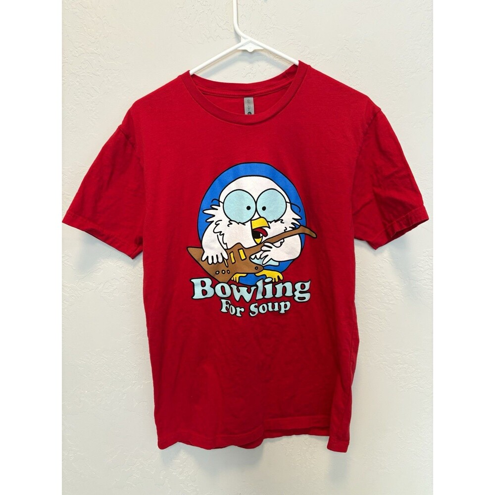 Bowling For Soup Red Graphic Tee Cotton Crew Neck | M